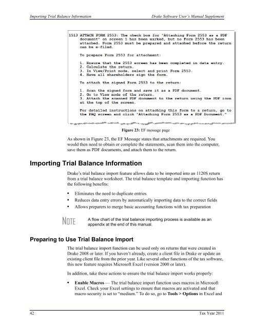 Drake Software User's Manual Tax Year 2011 Supplement: S ...