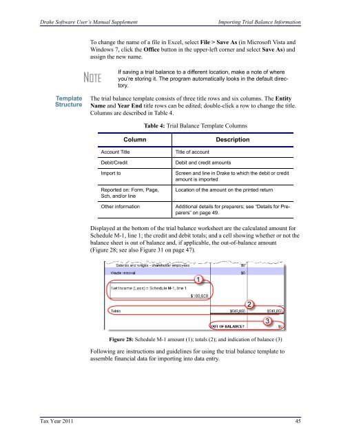 Drake Software User's Manual Tax Year 2011 Supplement: S ...