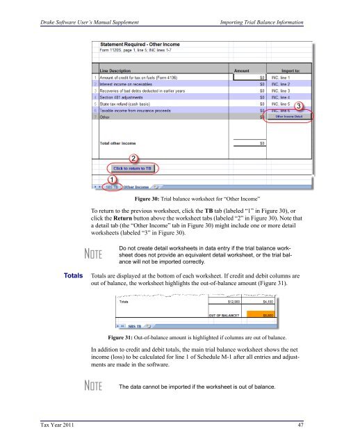 Drake Software User's Manual Tax Year 2011 Supplement: S ...