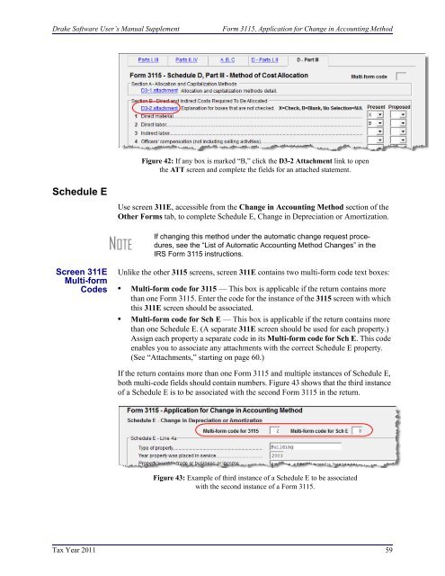 Drake Software User's Manual Tax Year 2011 Supplement: S ...