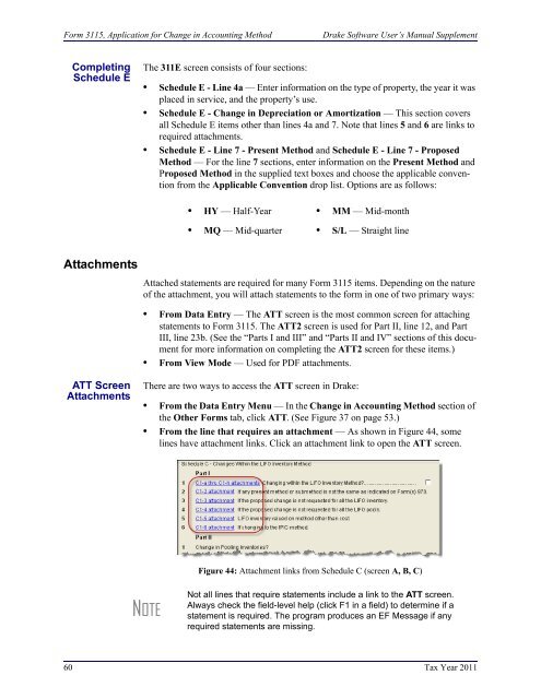 Drake Software User's Manual Tax Year 2011 Supplement: S ...