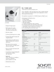 Schott KL 1500 LED Light Source Brochure - Meyer Instruments, Inc.