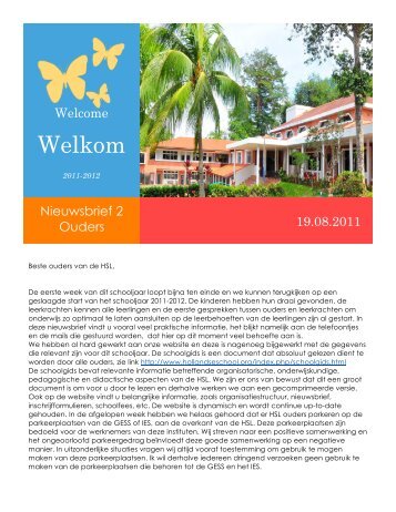 Nieuwsbrief nummer 02 - 20 Augustus 2011 - Hollandse School ...