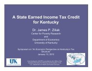 A State Earned Income Tax Credit for Kentucky