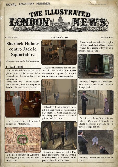 Sherlock Holmes contro Jack lo Squartatore - Guida ... - FX Interactive