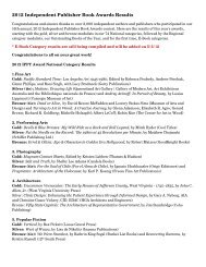 2012 Independent Publisher Book Awards Results