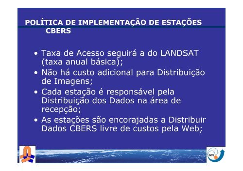 PolÃ­tica de DistribuiÃ§Ã£o de Imagens do INPE e o - INPE/OBT/DGI