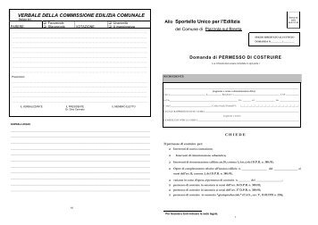 Domanda permesso di costruire - Comune di Piazzola sul Brenta