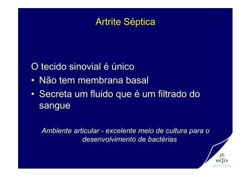 Sinovite TransitÃ³ria, Artrite SÃ©ptica, Osteomielite.pdf