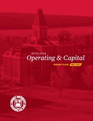 2013-14 Operating & Capital Budget Plan - Cornell University ...