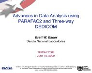 Advances in Data Analysis using PARAFAC2 and Three-way ...