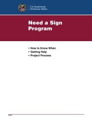 VA Signage Design Guide - Office of Construction & Facilities ...