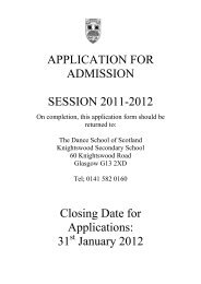 DSS Application form - Knightswood Secondary School
