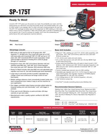 Wire Feeder/Welders: SP-175T - semirca, ca