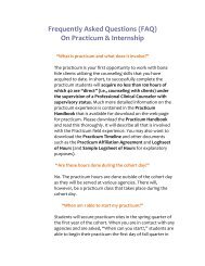 FAQ on Practicum & Internship - Ashland Theological Seminary