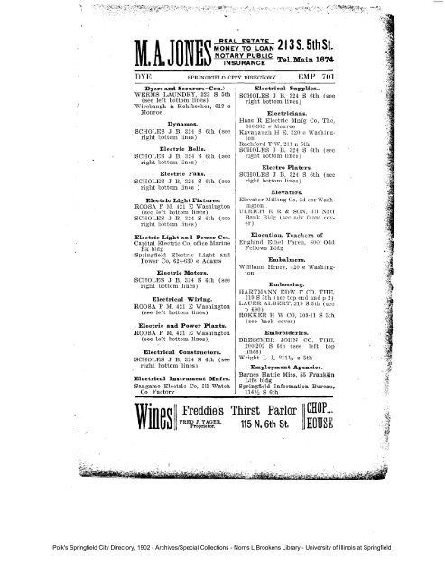 Polk's Springfield City Directory, 1902 - University of Illinois Springfield