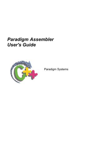 Paradigm Assembler User's Guide - Phat Code