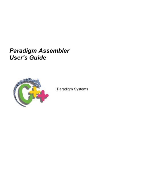 Paradigm Assembler User's Guide - Phat Code