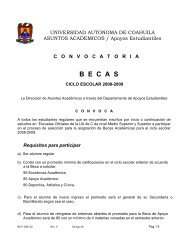 convocatoria becas - Universidad AutÃ³noma de Coahuila