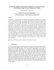 Penetration resistance and hydraulic conductivity of soil under ...