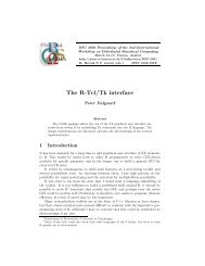 The R-Tcl/Tk interface - The R Project for Statistical Computing