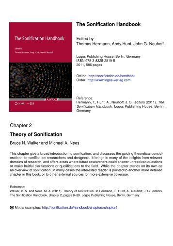 The Sonification Handbook Chapter 2 Theory of ... - Sites at Lafayette
