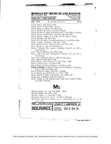 Polk's Springfield City Directory, 1902 - letter Mc - M