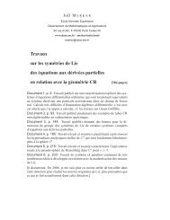 Travaux sur les symétries de Lie des équations aux ... - DMA - Ens