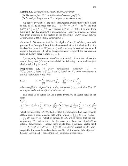 Travaux sur les symÃ©tries de Lie des Ã©quations aux ... - DMA - Ens