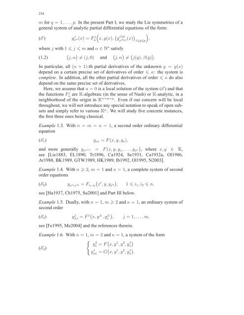 Travaux sur les symÃ©tries de Lie des Ã©quations aux ... - DMA - Ens