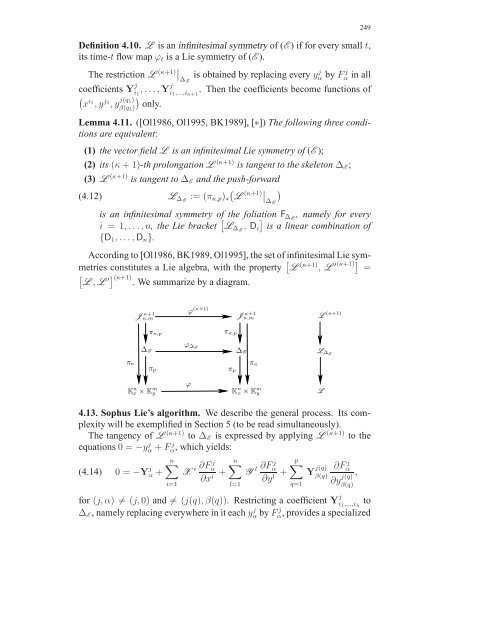 Travaux sur les symÃ©tries de Lie des Ã©quations aux ... - DMA - Ens