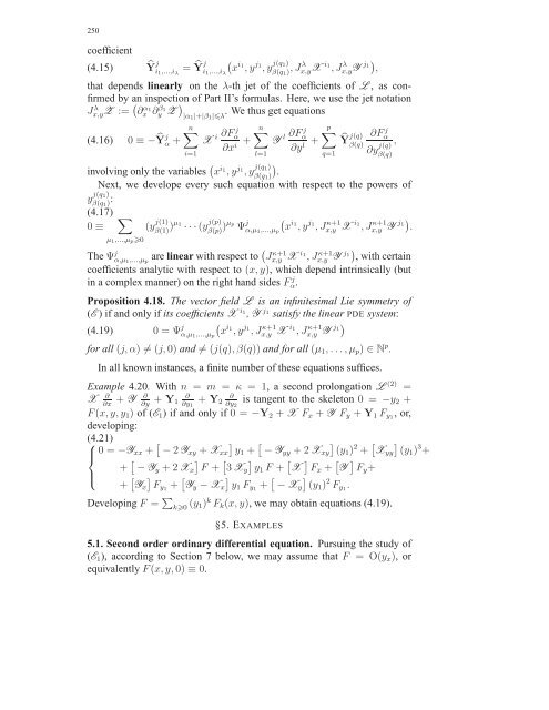 Travaux sur les symÃ©tries de Lie des Ã©quations aux ... - DMA - Ens