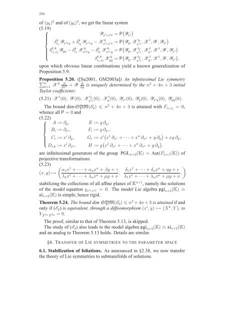 Travaux sur les symÃ©tries de Lie des Ã©quations aux ... - DMA - Ens