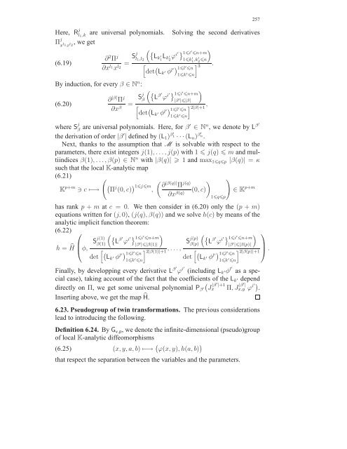 Travaux sur les symÃ©tries de Lie des Ã©quations aux ... - DMA - Ens