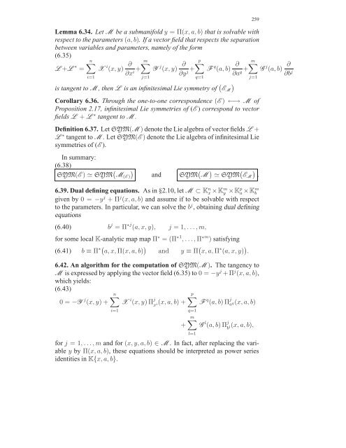 Travaux sur les symÃ©tries de Lie des Ã©quations aux ... - DMA - Ens