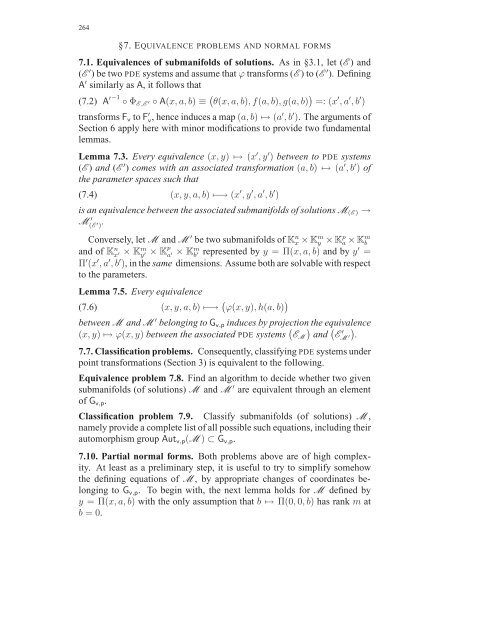 Travaux sur les symÃ©tries de Lie des Ã©quations aux ... - DMA - Ens