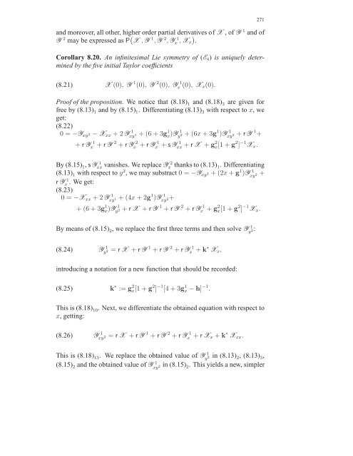 Travaux sur les symÃ©tries de Lie des Ã©quations aux ... - DMA - Ens