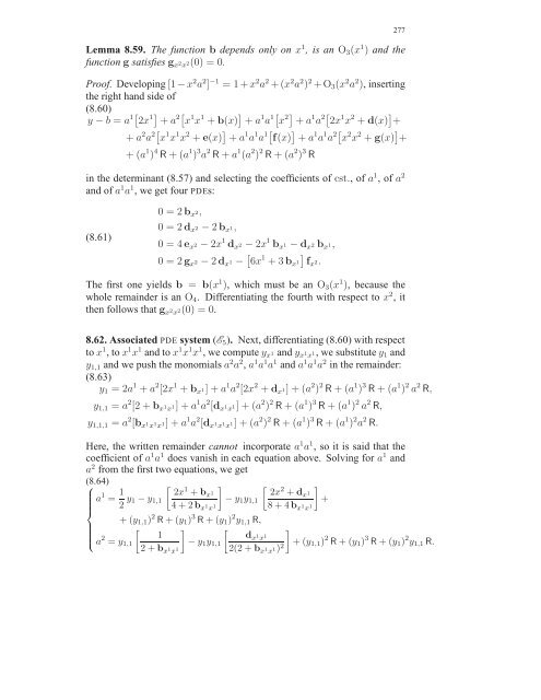 Travaux sur les symÃ©tries de Lie des Ã©quations aux ... - DMA - Ens