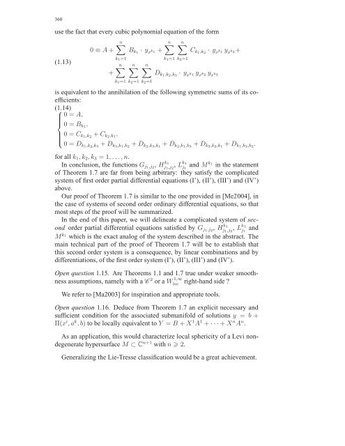 Travaux sur les symÃ©tries de Lie des Ã©quations aux ... - DMA - Ens