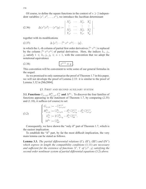 Travaux sur les symÃ©tries de Lie des Ã©quations aux ... - DMA - Ens