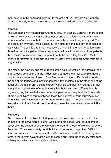 Neuralgic Amyotrophy: idiopathic and hereditary ... - UMC St Radboud