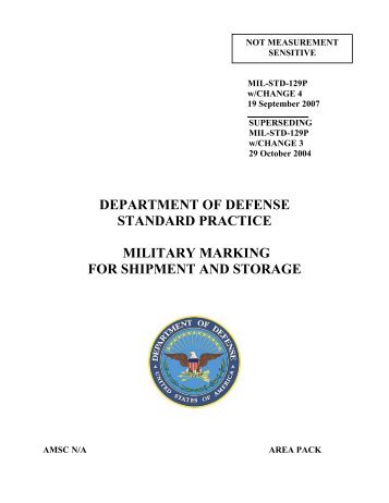MIL-STD-129P "Marking for Shipment and Storage" - AcqNotes.com