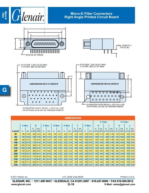 High-Performance Micro-D Connectors and Cables - Servo and ...