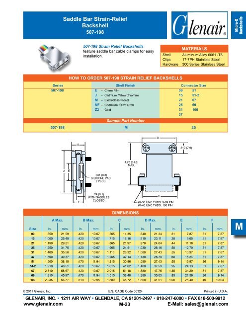 High-Performance Micro-D Connectors and Cables - Servo and ...