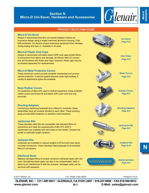 High-Performance Micro-D Connectors and Cables - Servo and ...