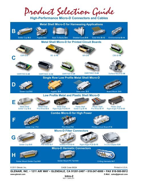 High-Performance Micro-D Connectors and Cables - Servo and ...