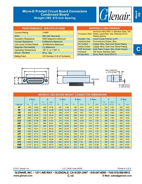 High-Performance Micro-D Connectors and Cables - Servo and ...