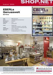 EBERLs Genusswelt - Umdasch - Shop Concept