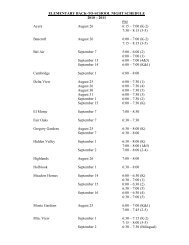 elementary back-to-school night schedule - Mt. Diablo Unified ...