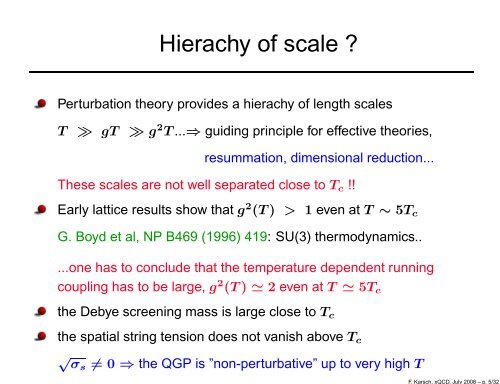 (Non)-perturbative properties of high-T QCD from lattice ... - Physics